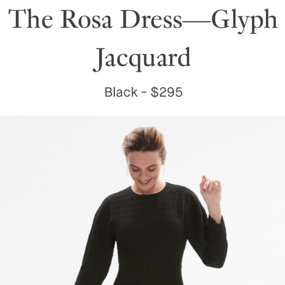 🥂NWT MMLAFLEUR Rosa Dress - Glyph Jacquard Black